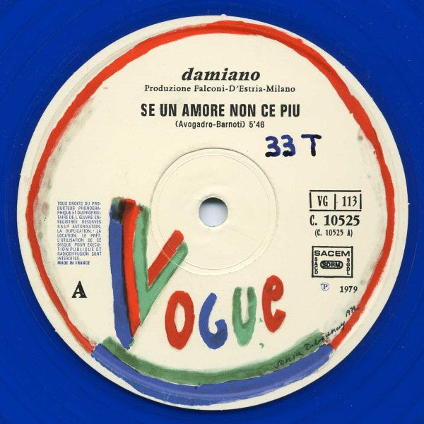 PierFrancesco Damiano : Se Un Amore Non Ce Piu (12", Single, Blu)