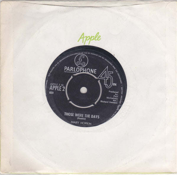 Mary Hopkin : Those Were The Days (7", Single)