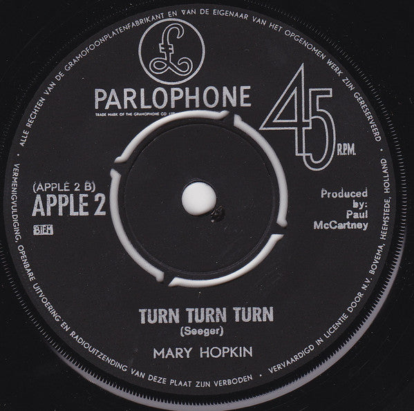 Mary Hopkin : Those Were The Days (7", Single)