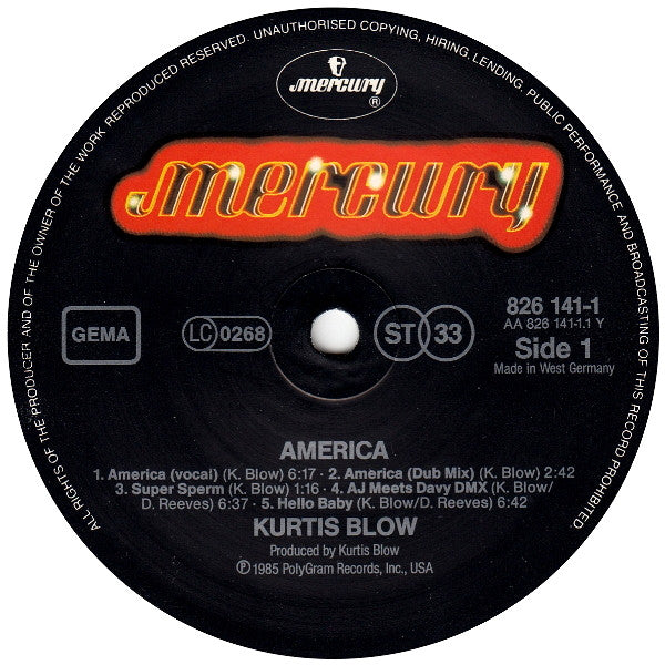 Kurtis Blow : America (LP, Album)