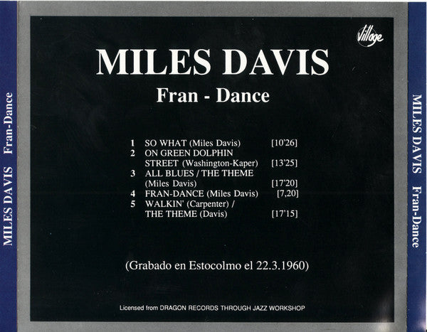 Miles Davis : Fran-Dance (CD)