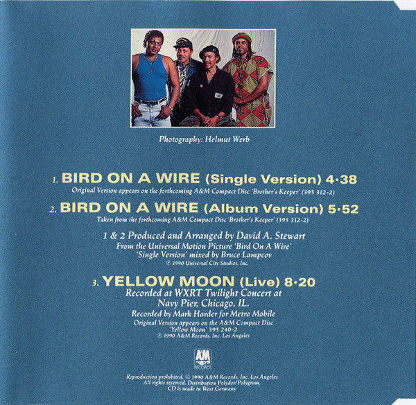 The Neville Brothers : Bird On A Wire (CD, Maxi)