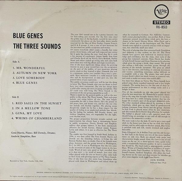 The Three Sounds : Blue Genes (LP, Album)