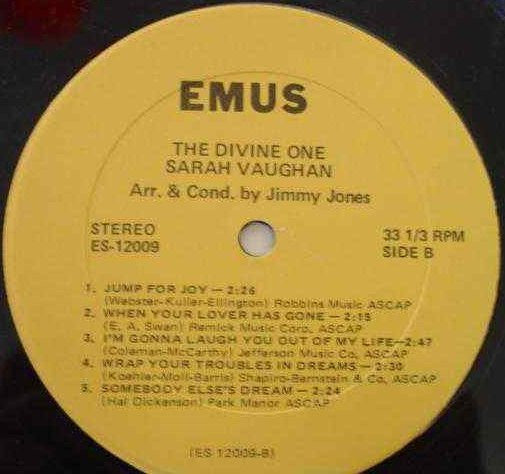 Sarah Vaughan : The Divine One (LP, Album, RE)