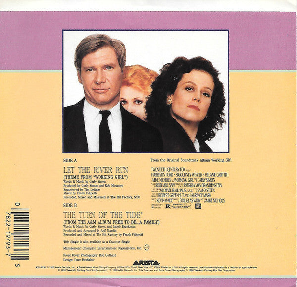 Carly Simon : Let The River Run (Theme From Working Girl) (7", Single)