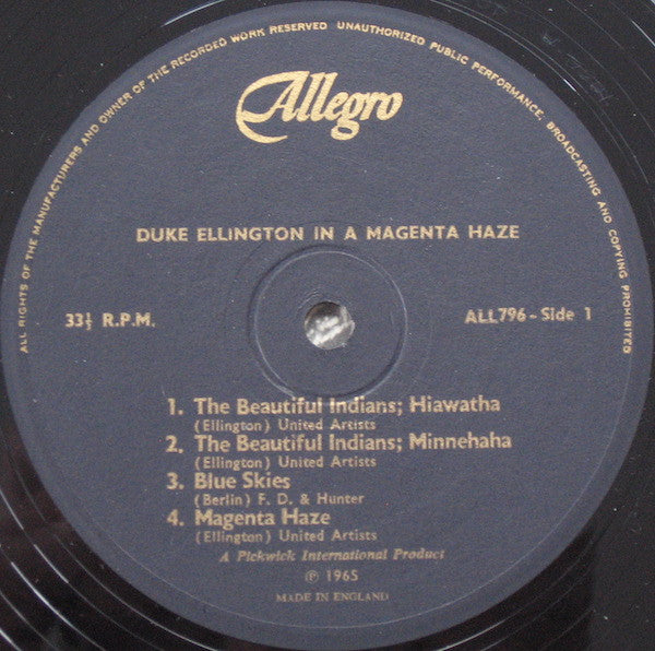 Duke Ellington : In A Magenta Haze (LP, Comp)