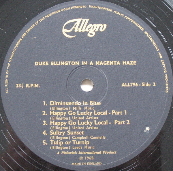 Duke Ellington : In A Magenta Haze (LP, Comp)
