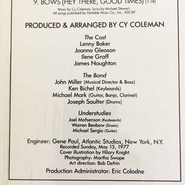 Cy Coleman, Michael Stewart (7) : I Love My Wife (LP, Album)