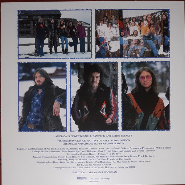 America (2) : Hideaway (LP, Album, Ltd, RE, RM, Whi)