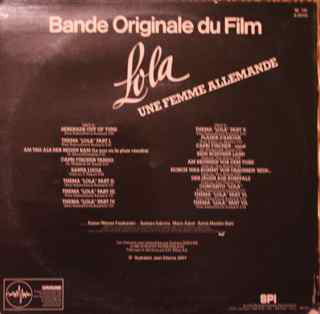 Peer Raben : Lola, Une Femme Allemande (LP, Album)