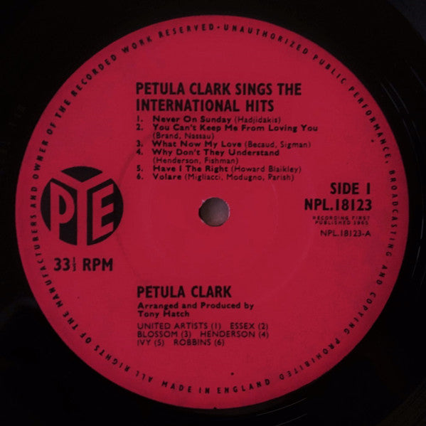 Petula Clark : Petula Clark Sings The International Hits (LP, Album)