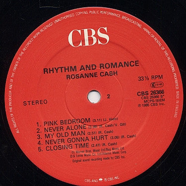 Rosanne Cash : Rhythm And Romance (LP, Album)