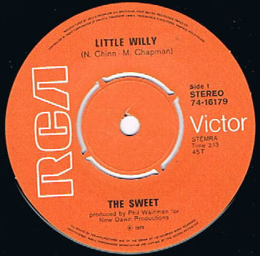 The Sweet : Little Willy (7", Single)