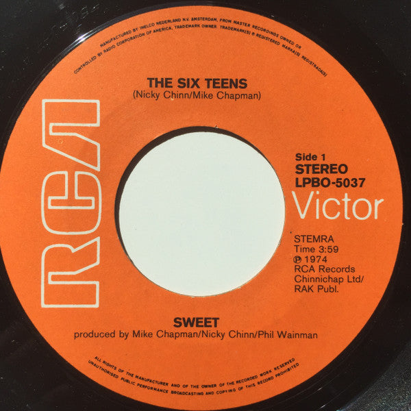Sweet* : The Six Teens (7", Single)