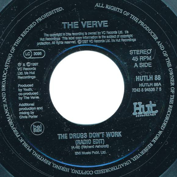 The Verve : The Drugs Don't Work (7", Single, Jukebox)