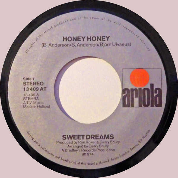 Sweet Dreams (3) : Honey Honey (7", Single)