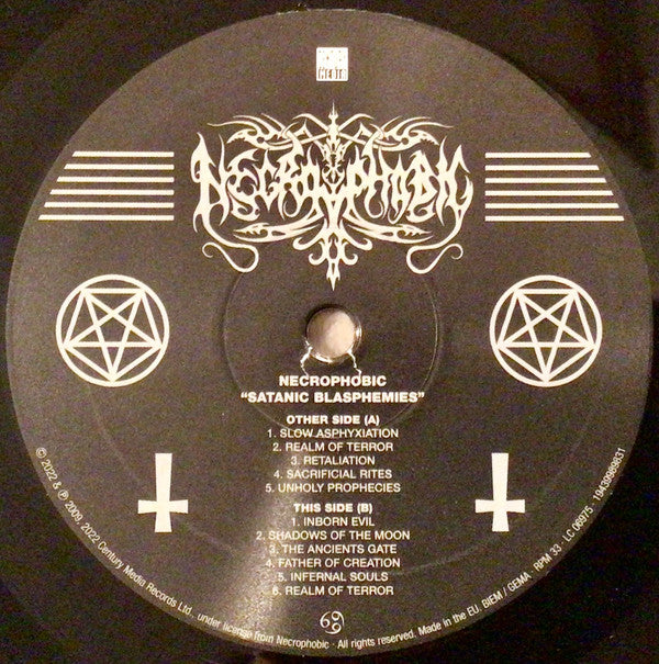 Necrophobic : Satanic Blasphemies (LP, Comp, RE, 180)