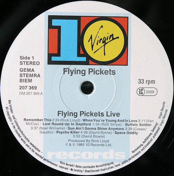 The Flying Pickets : Live (LP)