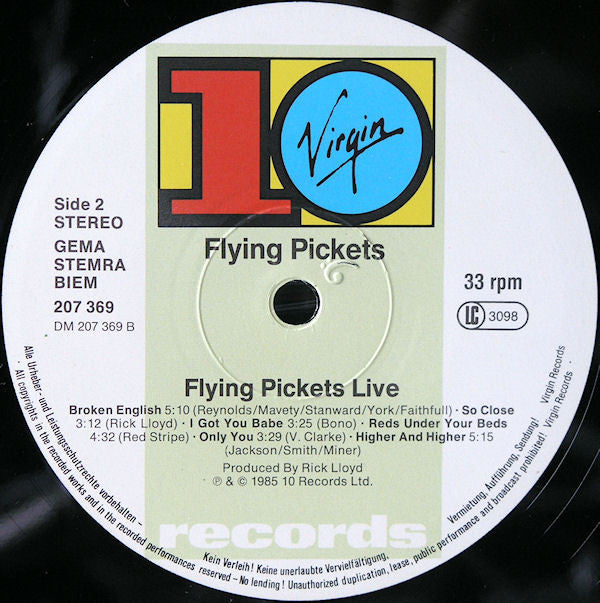 The Flying Pickets : Live (LP)