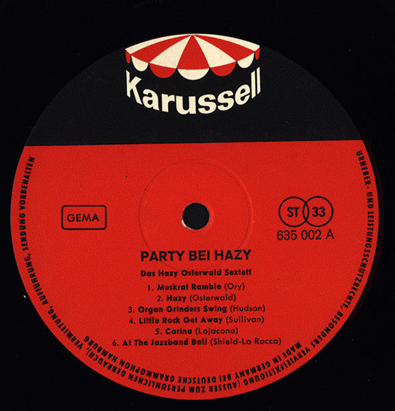 Hazy Osterwald Sextett : Party Bei Hazy (LP, Album, RE)