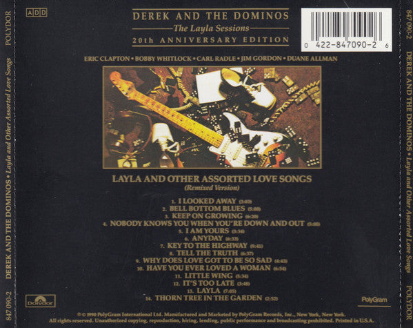 Derek & The Dominos : The Layla Sessions (CD, Album, RE, RM, Rem + 2xCD, RM, Rem + Box, 20t)