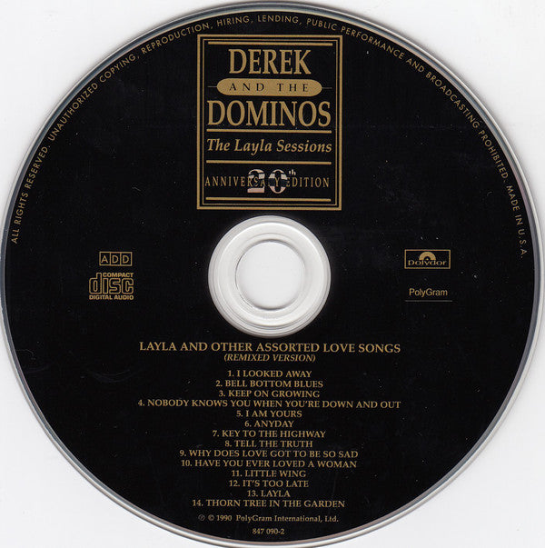 Derek & The Dominos : The Layla Sessions (CD, Album, RE, RM, Rem + 2xCD, RM, Rem + Box, 20t)