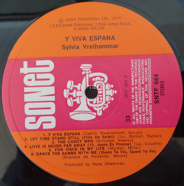 Sylvia Vrethammar : Y Viva Espana (LP)