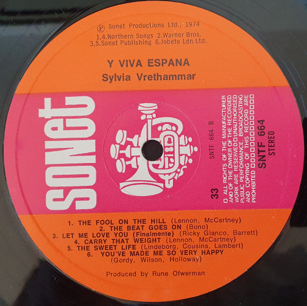 Sylvia Vrethammar : Y Viva Espana (LP)