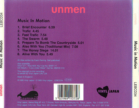 Unmen : Music In Motion (CD, Album)