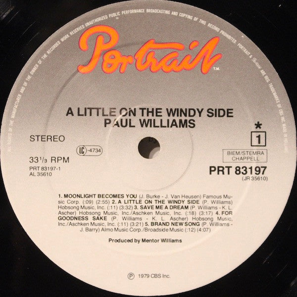 Paul Williams (2) : A Little On The Windy Side (LP, Album)