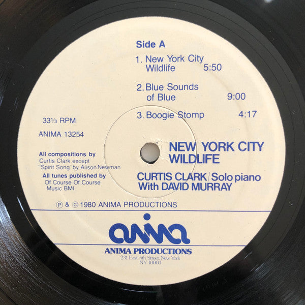 Curtis Clark With David Murray : New York City Wildlife (LP, Album)