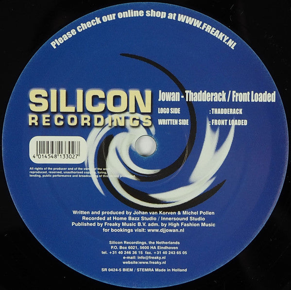 Jowan : Thadderack / Front Loaded (12")