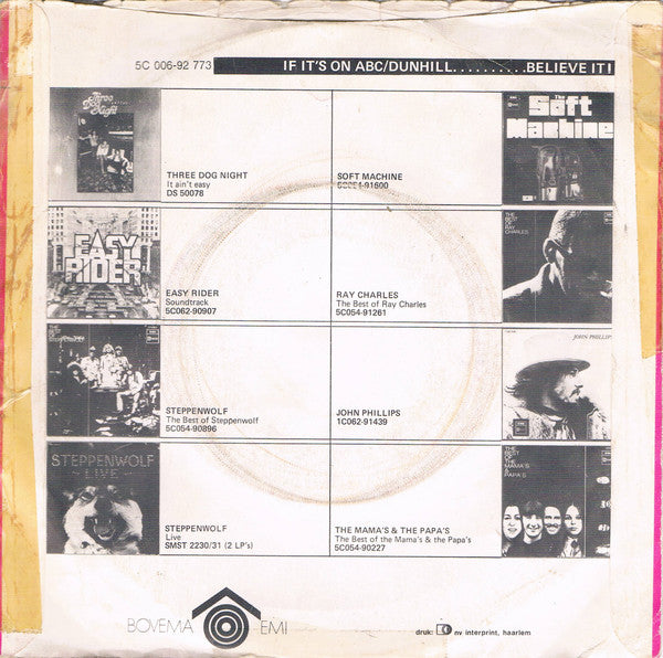 The Tams : Hey Girl Don't Bother Me (7", Pur)