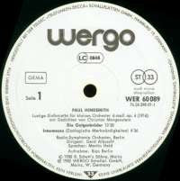 Paul Hindemith - Radio-Symphonie-Orchester Berlin, Gerd Albrecht, Martin Held : Lustige Sinfonietta (LP)