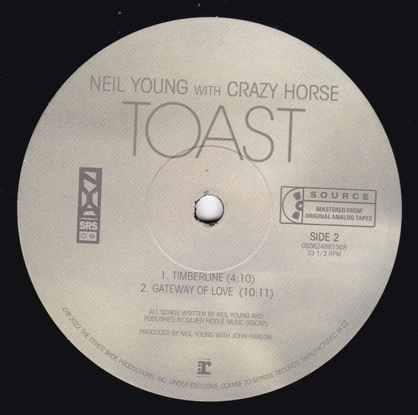 Neil Young With Crazy Horse : Toast (LP + LP, S/Sided, Etch + Album)