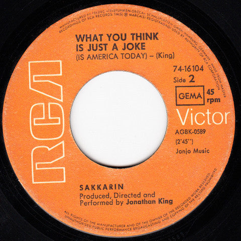 Sakkarin : Hang On Sloopy (7", Single)