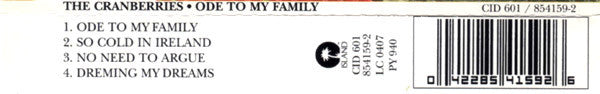 The Cranberries : Ode To My Family (CD, Single)