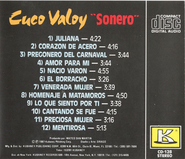 Cuco Valoy : Sonero (CD, Comp)