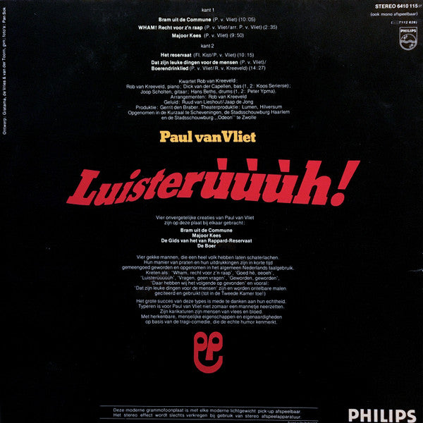 Paul van Vliet (2) : Luisterùùùh! (LP, Album)