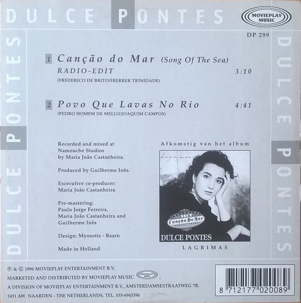 Dulce Pontes : Canção Do Mar (CD, Single)