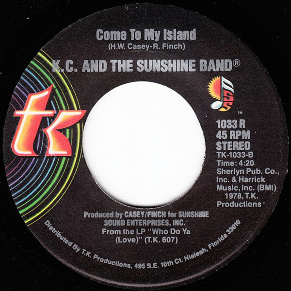 KC & The Sunshine Band : Do You Wanna Go Party  (7", Single, Vol)
