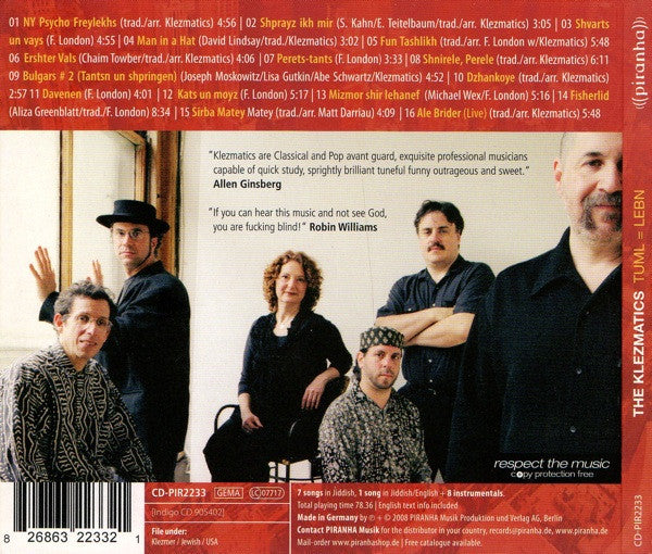 The Klezmatics : Tuml = Lebn. The Best Of The First 20 Years (CD, Comp)