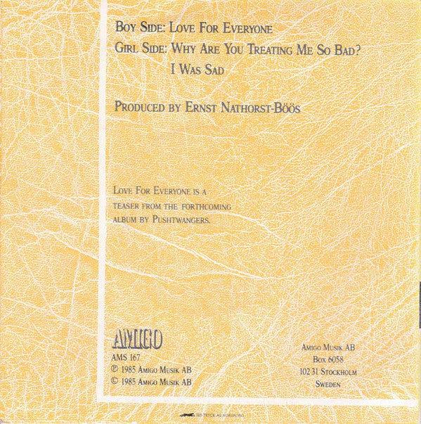Pushtwangers : Love For Everyone (7", Single)