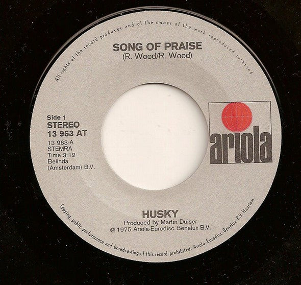 Husky (2) : Song Of Praise (7", Single)