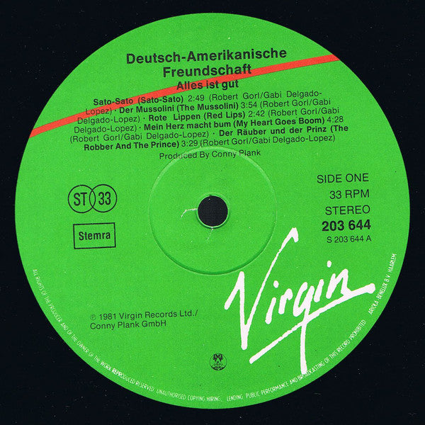 Deutsch Amerikanische Freundschaft : Alles Ist Gut (LP, Album)