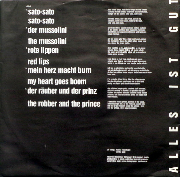 Deutsch Amerikanische Freundschaft : Alles Ist Gut (LP, Album)