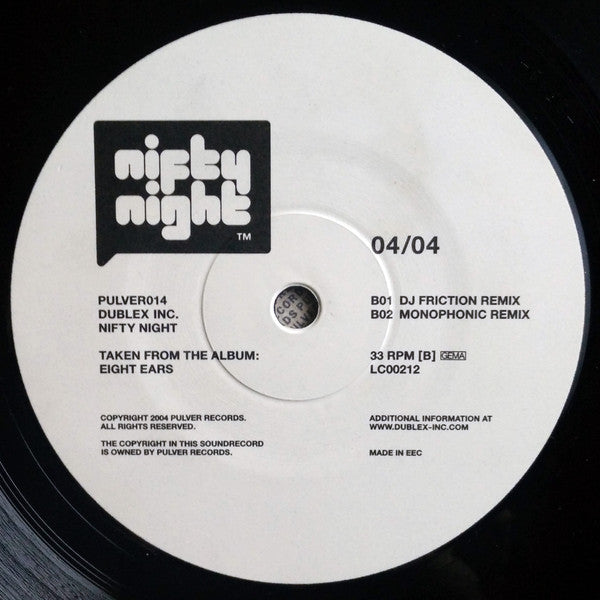 Dublex Inc. : Nifty Night (Remixes) (12")