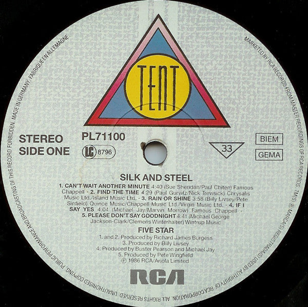 Five Star : Silk & Steel (LP, Album)