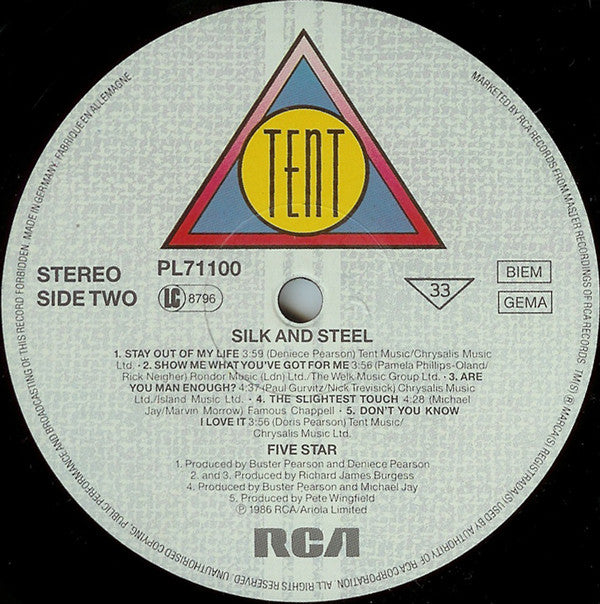 Five Star : Silk & Steel (LP, Album)