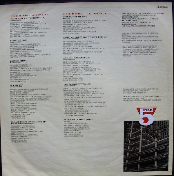Five Star : Silk & Steel (LP, Album)